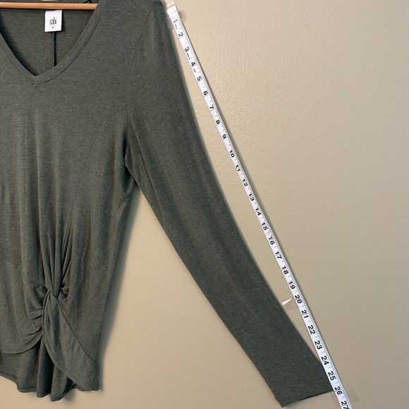 Cabi sage green, twist knot front tee. - Picture 7 of 7